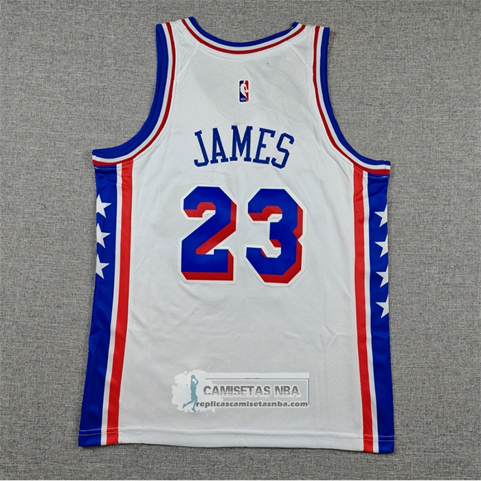 Camiseta Nino Philadelphia 76ers LeBron James NO 23 Association 2025-26 Blanco